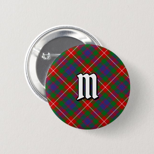 Bóton Redondo 5.08cm Clan Fraser do Botão Lovat Tartan (Frente & Verso)