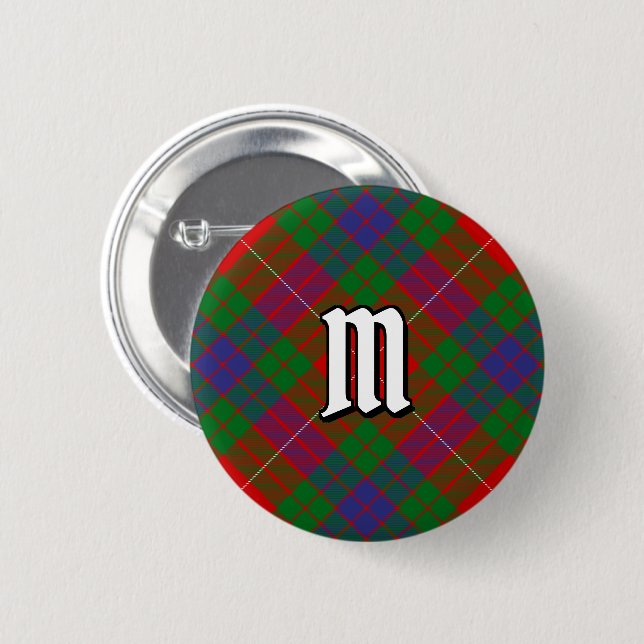 Bóton Redondo 5.08cm Clan Fraser Tartan Button (Frente & Verso)