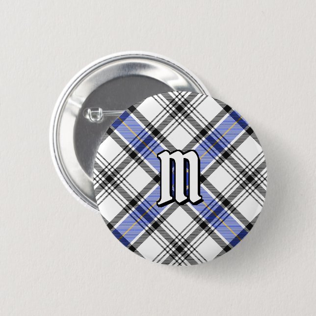 Bóton Redondo 5.08cm Clan Hannay Tartan (Frente & Verso)