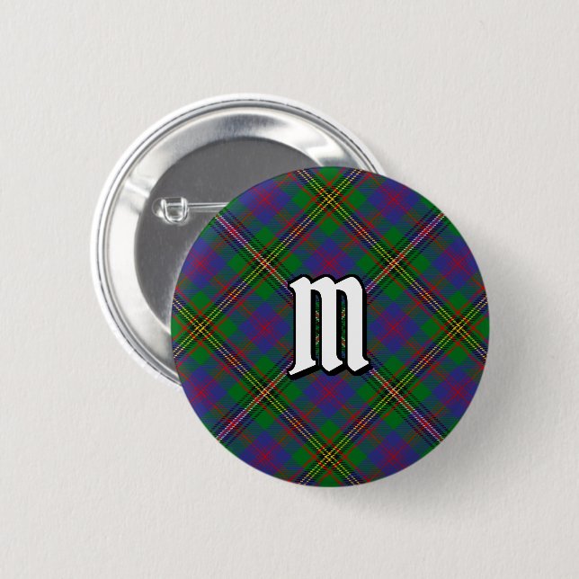 Bóton Redondo 5.08cm Clan Wood Tartan Button (Frente & Verso)