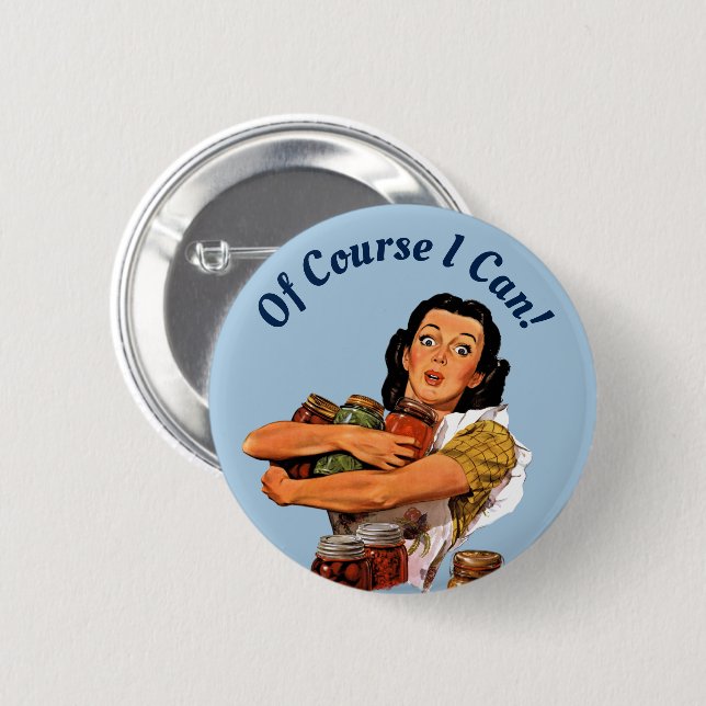 Bóton Redondo 5.08cm Claro Que Posso Botar (Frente & Verso)