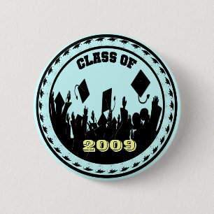 Bóton Redondo 5.08cm Classe de fonte de 2009 - Escolher cor para o ano
