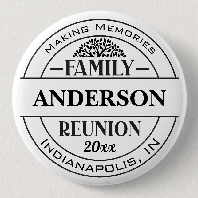 Bóton Redondo 5.08cm Classic Family Reunion Button Custom Text Badge (Criador carregado)