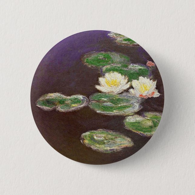 Bóton Redondo 5.08cm Claude Monet - Waterlilies (Frente)