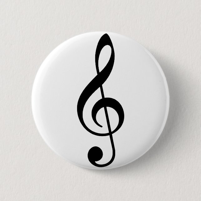 Bóton Redondo 5.08cm Clef de triplo (Frente)