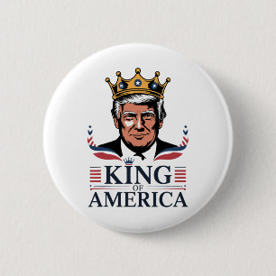 Bóton Redondo 5.08cm Clic Rei da América Presidente Trump - Trump Engra