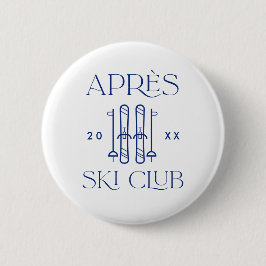 Bóton Redondo 5.08cm Clube Apres Ski Viagem de Esqui Favoritos para Fes