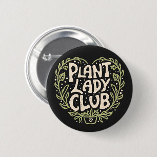 Bóton Redondo 5.08cm Clube da senhora das plantas estética retrô groovy