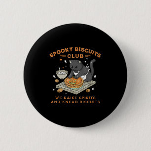 Bóton Redondo 5.08cm Clube de Biscoitos de Soky Black Cat Pumpkin Hallo