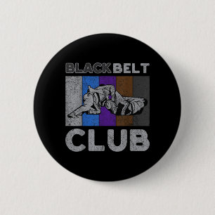 Bóton Redondo 5.08cm Clube de Faixa Preta Vintage BJJ Jiu Jitsu Brasile