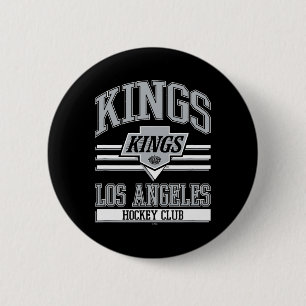 Bóton Redondo 5.08cm Clube de Hóquei Los Angeles Kings Preto Licenciado