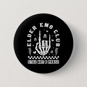 Bóton Redondo 5.08cm Clube Elder Emo Ainda Não É Uma Fase Esqueleto Mão
