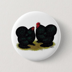 Bóton Redondo 5.08cm Cochins Black Bantam Pair