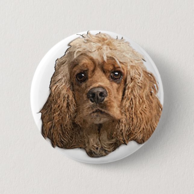 Bóton Redondo 5.08cm cocker Spaniels (Frente)