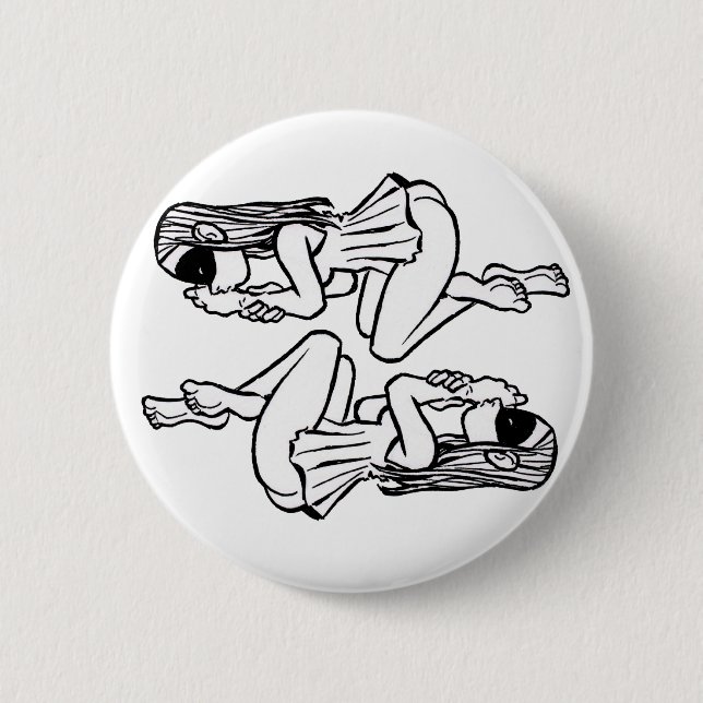 Bóton Redondo 5.08cm Cóclea & botão de Eustachia (Frente)