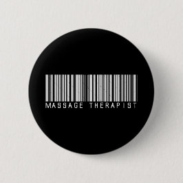 Bóton Redondo 5.08cm Código de barras do terapeuta da massagem