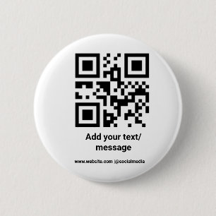 Bóton Redondo 5.08cm código de barras personalizado simples adicionar 