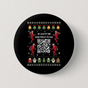 Bóton Redondo 5.08cm Código de Dança Trump Qr Presidente Scan Para Inst
