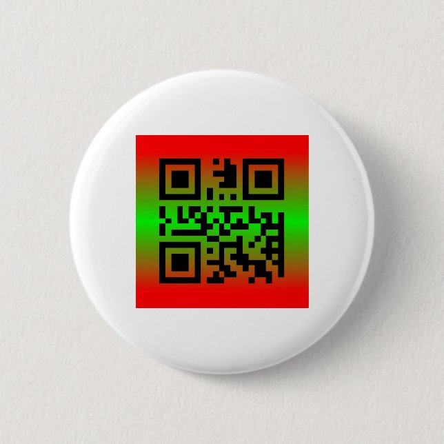 Bóton Redondo 5.08cm Código QR® dizendo: FELIZ KWANZAA (Frente)