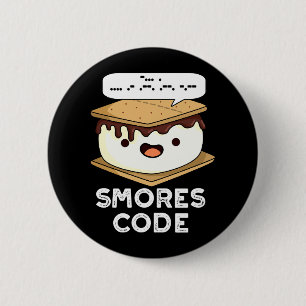 Bóton Redondo 5.08cm Código Smores Comida engraçada Torre Escuro BG