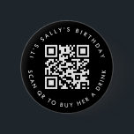 Bóton Redondo 5.08cm Códigos Qr personalizados Cash App Aniversário Pin<br><div class="desc">Apresentamos o nosso alfinete de botão de doação com código QR personalizado, uma maneira divertida e moderna de celebrar uma ocasião especial! Este alfinete único apresenta um código QR personalizável, permitindo que você peça doações facilmente. Seja 'É o aniversário de Sally, escaneie para comprar uma bebida para ela' ou uma...</div>