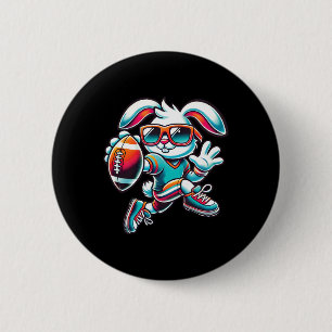 Bóton Redondo 5.08cm Coelhinho da Páscoa Quarterback Receptor Futebol B
