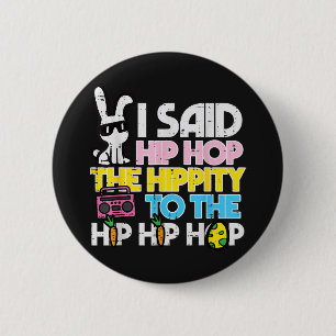 Bóton Redondo 5.08cm Coelho de Páscoa Hip Hop Hippity