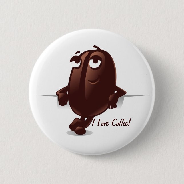Bóton Redondo 5.08cm Coffee Button (Frente)