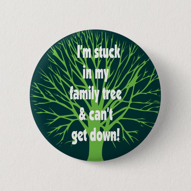 Bóton Redondo 5.08cm Colado em minha árvore genealógica (Frente)