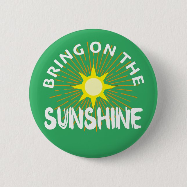 Bóton Redondo 5.08cm Colocar O Design Sunshine - Botão Redondo (Frente)