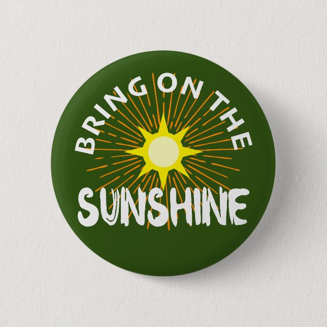 Bóton Redondo 5.08cm Colocar O Design Sunshine - Botão Redondo (Frente)