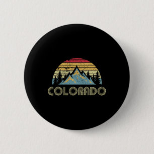 Bóton Redondo 5.08cm Colorado - Montanhas Vintage Retro Natureza Caminh