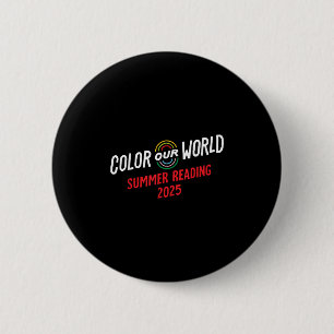 Bóton Redondo 5.08cm Colore Nosso Programa Mundial De Leitura De Verão 