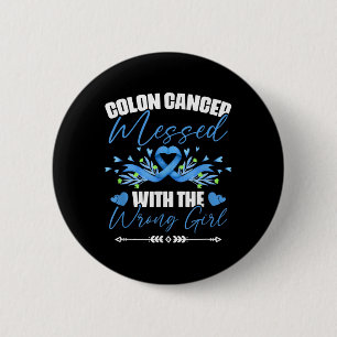 Bóton Redondo 5.08cm Colorectal de Sobrevivência de Cancer de Fita Azul
