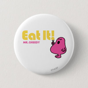 Bóton Redondo 5.08cm Coma Com O Sr. Greedy