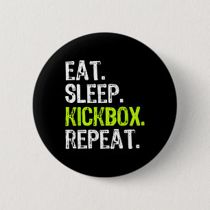 Bóton Redondo 5.08cm Coma Dormir Kickbox Repetir Kickboxing Kick Boxing