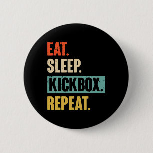 Bóton Redondo 5.08cm Coma Dormir Kickbox Repetir Retro Kickboxing Boxe