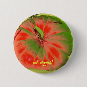 Bóton Redondo 5.08cm coma o botão funky dos vegetarianos