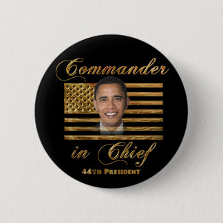 Bóton Redondo 5.08cm Comandante-chefe, Barack Obama