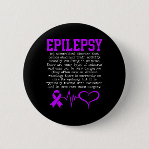 Bóton Redondo 5.08cm Combater a Epilepsia Epiléptica e a Sensibilização