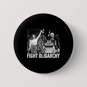 Bóton Redondo 5.08cm Combater Oligarchy Bernie Sanders E A Liberdade Ao