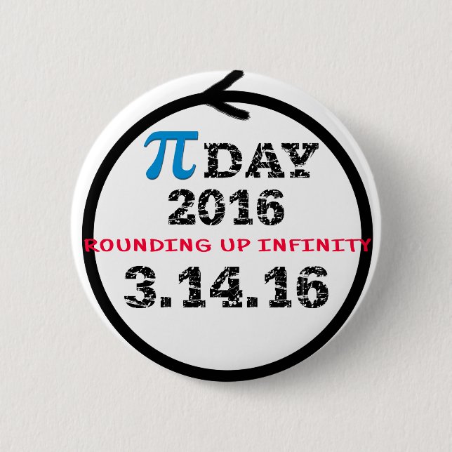 Bóton Redondo 5.08cm Comemore o dia do Pi (Frente)