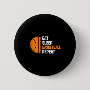 Bóton Redondo 5.08cm Comer Dormir Basquetebol Repetir Tanque de Amante