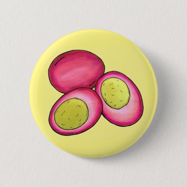 Bóton Redondo 5.08cm COMIDA Holandesa Picada Duro Picada Ovos de Beterr (Frente)