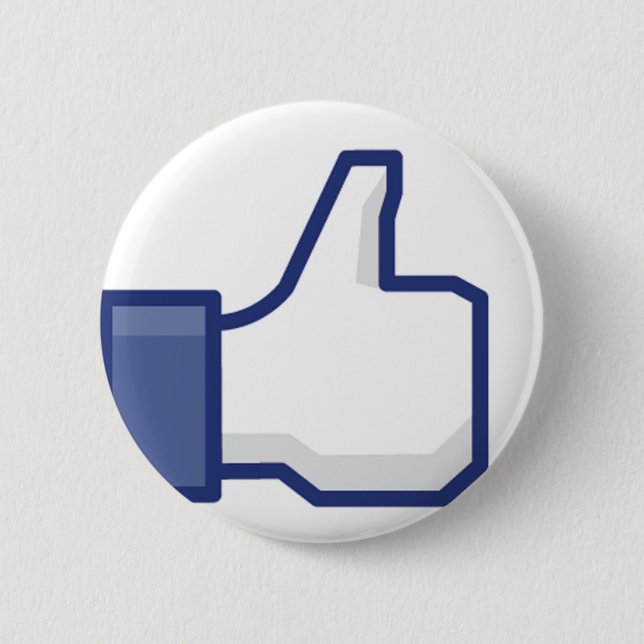 Bóton Redondo 5.08cm Como Mão - Polegar para Cima no FB (Frente)