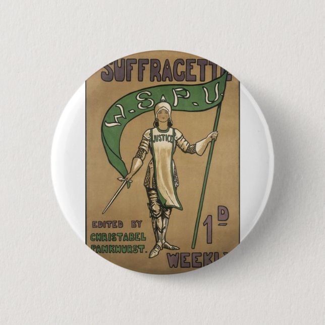 Bóton Redondo 5.08cm Compartimento do Suffragette (Frente)