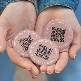 Bóton Redondo 5.08cm Comprar o código QR da Festa de solteira de uma be