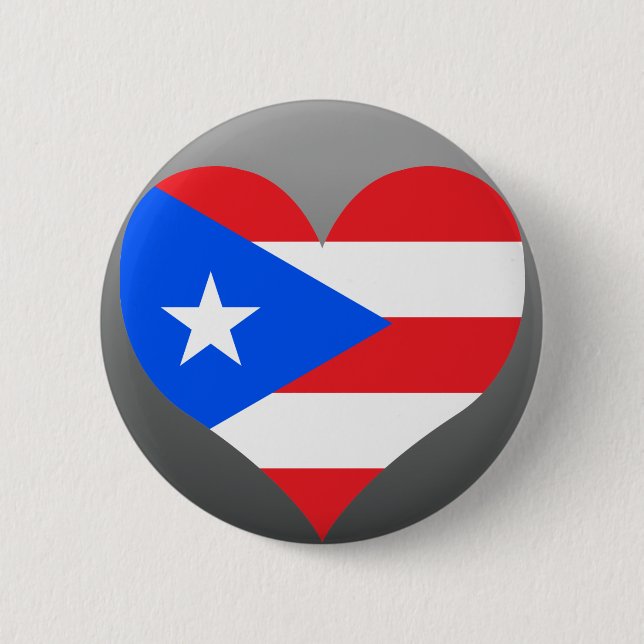 Bóton Redondo 5.08cm Compre a bandeira de Puerto Rico (Frente)