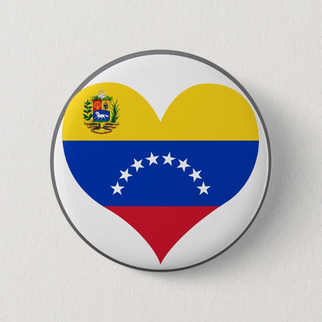 Bóton Redondo 5.08cm Compre a bandeira de Venezuela (Frente)