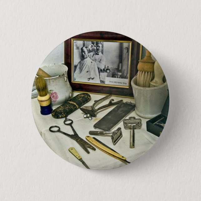 Bóton Redondo 5.08cm Compro Barber (Frente)